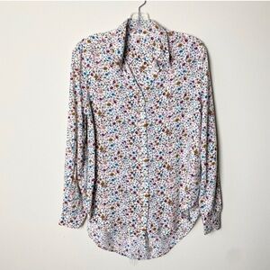 Jane And Delancey Floral Shirt Long Sleeves Size S